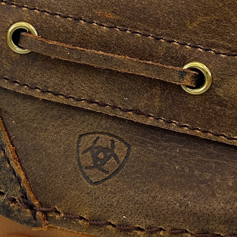 Ariat Holbrook Men’s Brown Leather Laced Up Chukka Boots - Picture 13 of 16